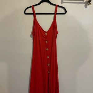 See You Monday Tight Fit MIDI Red Dress